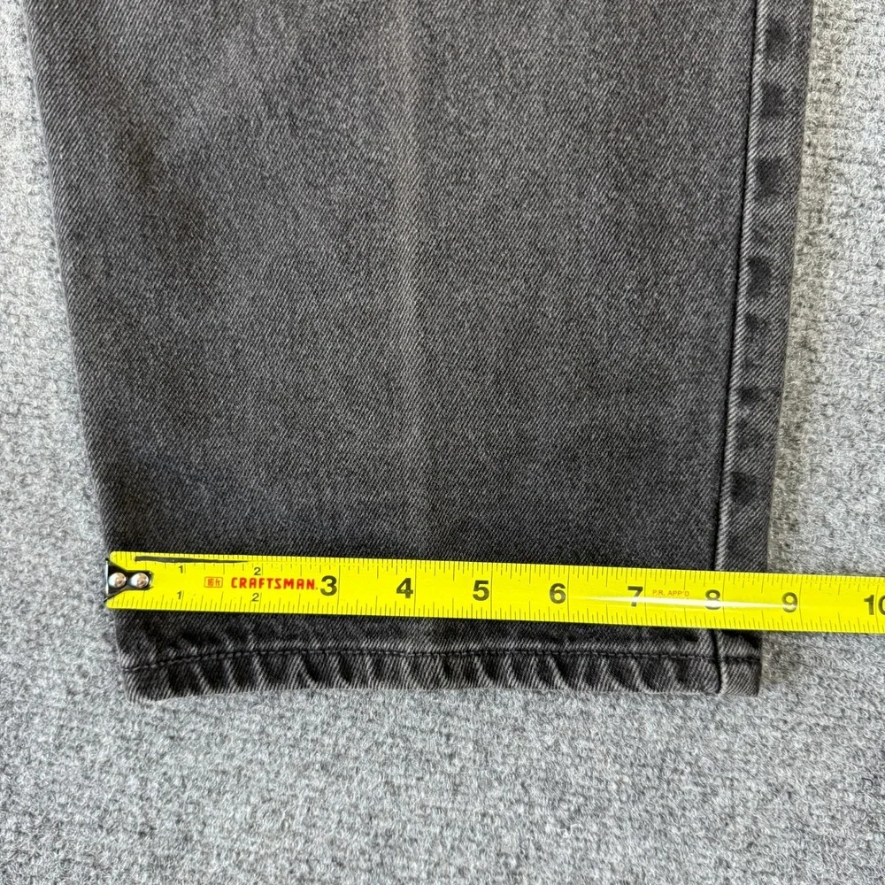 Levis 550 Relaxed Fit Jeans Mens 42x30 Black Wash Tapered Leg Pants *READ